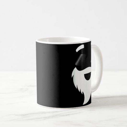 Santa Claus Sungles Funny Hipster Christmas Appare Koffiemok (Voorkant rechts)