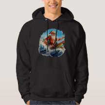 Santa Claus surfen shredding golven Hoodie