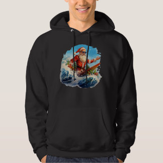 Santa Claus surfen shredding golven Hoodie