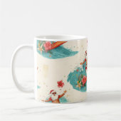 Santa Claus surfing on Christmas Holiday Koffiemok (Links)