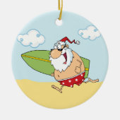 Santa Claus Surfing Ornament (Voorkant)