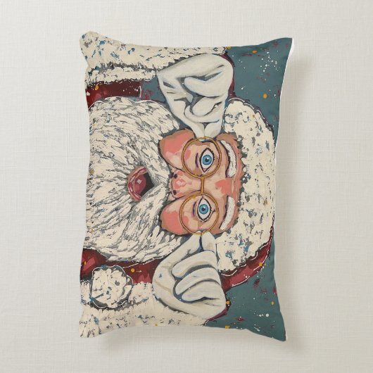 Santa Claus Surprise Accent Kussen (Achterkant (Verticaal))