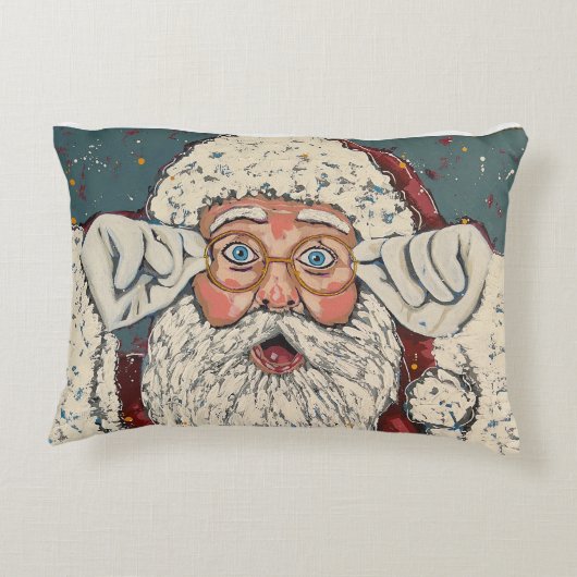 Santa Claus Surprise Accent Kussen (Achterkant)