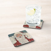 Santa Claus Surprised Bier Onderzetter (Rechterzijde)