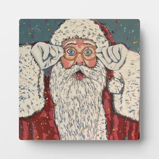 Santa Claus Surprised Fotoplaat (Voorkant)