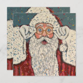 Santa Claus Surprised Kaart (Voorkant / Achterkant)