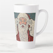 Santa Claus Surprised Latte Mok (Rechts)