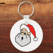 Santa Claus Surprised Sleutelhanger (Voorkant)