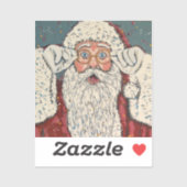 Santa Claus Surprised Sticker (Vel)