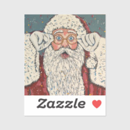 Santa Claus Surprised Sticker