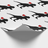Santa Claus T-Rex-opvulpapier Cadeaupapier (Hoek)