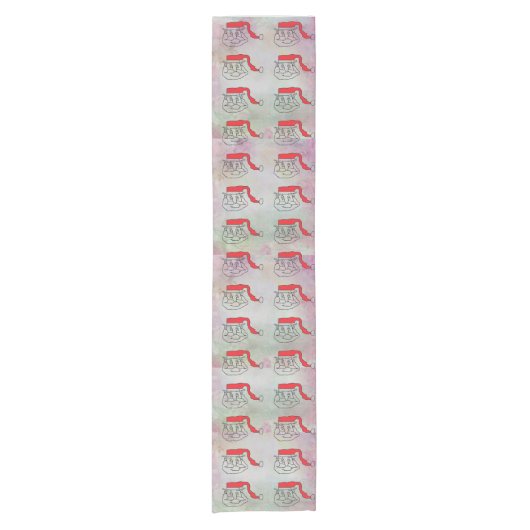 Santa Claus Table Runner Korte Tafelloper (Voorkant)