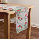 Santa Claus Table Runner Korte Tafelloper (Voorbeeld)