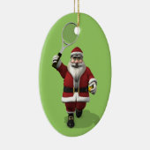 Santa Claus Tennis Player Keramisch Ornament (Rechts)