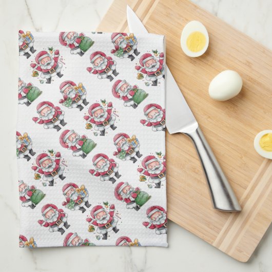 Santa Claus Theedoek (Quarter Fold)