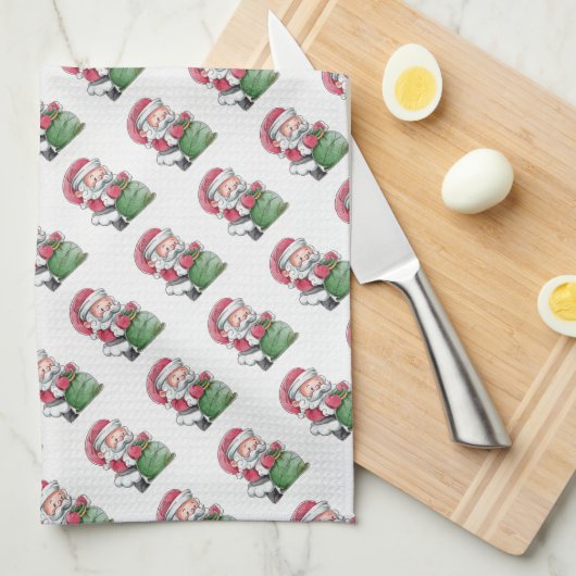 Santa Claus Theedoek (Quarter Fold)