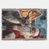 Santa Claus Throw Blanket Deken (Voorkant)