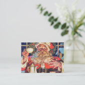 Santa Claus thuis Visitekaartje (Staand voorkant)