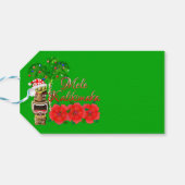 Santa Claus Tiki Mele Kalikimaka Cadeaulabel (Achterkant Horizontaal)