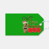 Santa Claus Tiki Mele Kalikimaka Cadeaulabel (Voorkant (Horizontaal))