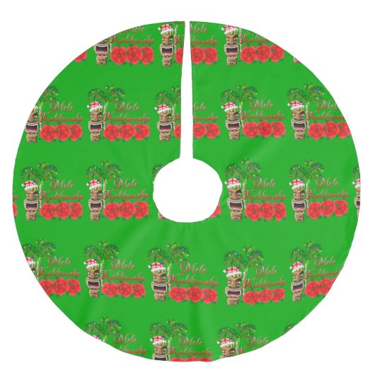 Santa Claus Tiki Mele Kalikimaka Kerstboom Rok (Voorkant)