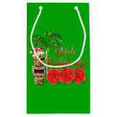 Santa Claus Tiki Mele Kalikimaka Klein Cadeauzakje (Achterkant)