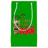 Santa Claus Tiki Mele Kalikimaka Klein Cadeauzakje (Voorkant)