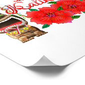 Santa Claus Tiki Mele Kalikimaka Poster (Hoek)