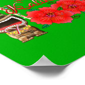 Santa Claus Tiki Mele Kalikimaka Poster (Hoek)