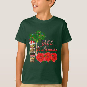 Santa Claus Tiki Mele Kalikimaka T-shirt
