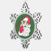 santa claus tin sneeuwvlok ornament (Rechts)