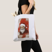  Santa Claus Tole Art Canvas Tote Bag (Dichtbij)