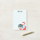 Santa Claus Town in Wereldbol Post-it® Notes (Op bureau)