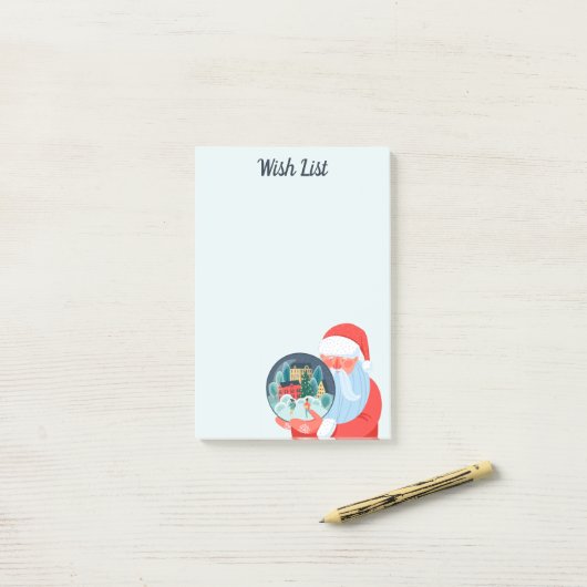 Santa Claus Town in Wereldbol Post-it® Notes (Op bureau)