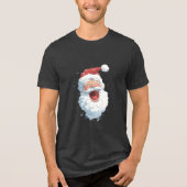 Santa Claus Tri-Blend Shirt (Voorkant)
