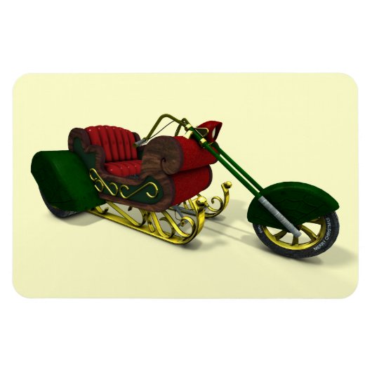 Santa Claus' Trike Magneet (Horizontaal)