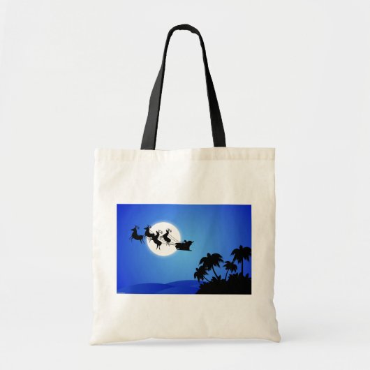 Santa Claus Tropical kerstboom Tote Bag (Voorkant)