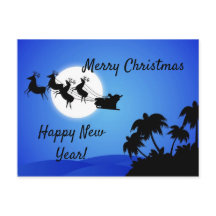 Santa Claus Tropical Kerstmis    TreesCard