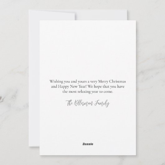 Santa Claus Tropical Mele Kalikimaka Christmas Feestdagenkaart (Achterkant)