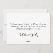 Santa Claus Tropical Photo Strand Kerstmis Feestdagenkaart (Achterkant)