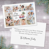 Santa Claus Tropical Photo Strand Kerstmis Feestdagenkaart