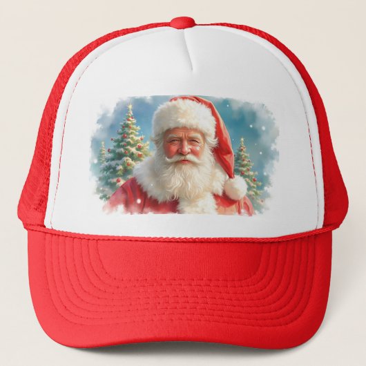 Santa Claus, trucker, hat 🎄 Trucker Pet (Voorkant)