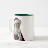 Santa Claus Tweekleurige Koffiemok (Voorkant links)