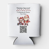 Santa Claus Two Sides Business Card Edit QR Code Blikjeskoeler (Voorkant)
