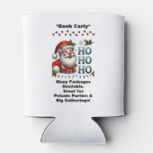 Santa Claus Two Sides Business Card Edit QR Code Blikjeskoeler (Achterkant)
