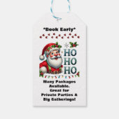 Santa Claus Two Sides Business Card Edit QR Code Cadeaulabel (Achterkant)