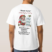 Santa Claus Two Sides Business Card Edit QR Code T-shirt (Achterkant)