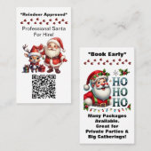 Santa Claus Two Sides Visitekaartje QR-code bewerk (Voorkant / Achterkant)