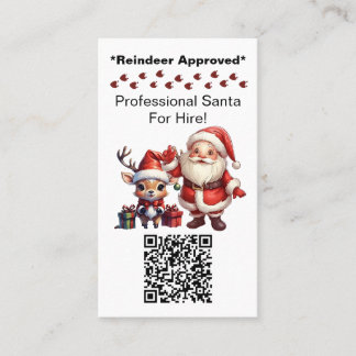 Santa Claus Two Sides Visitekaartje QR-code bewerk