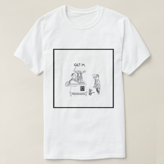 Santa Claus Uber Sleigh T-shirt (Design voorkant)